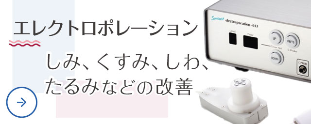 エレクトロポレーション しみ、くすみ、しわ、たるみなどの改善